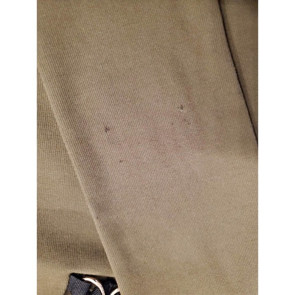 Nude Women's Green Cotton Lace Up Plunge V Neck Back Zipper Bodysuit Size Large - Picture 7 of 11